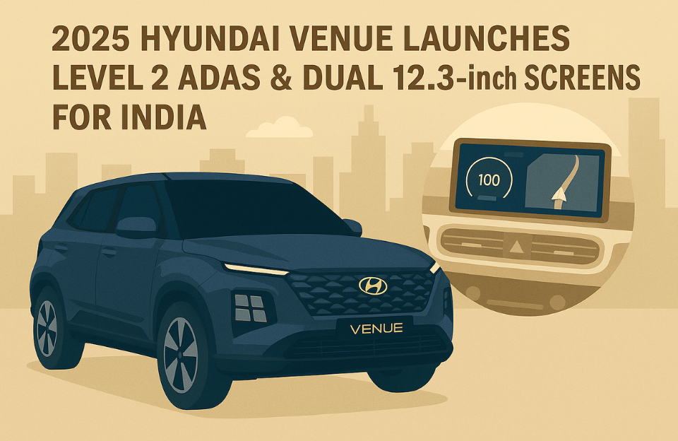 2025 Hyundai Venue Launches Level 2 ADAS & Dual 12.3-inch Screens for India