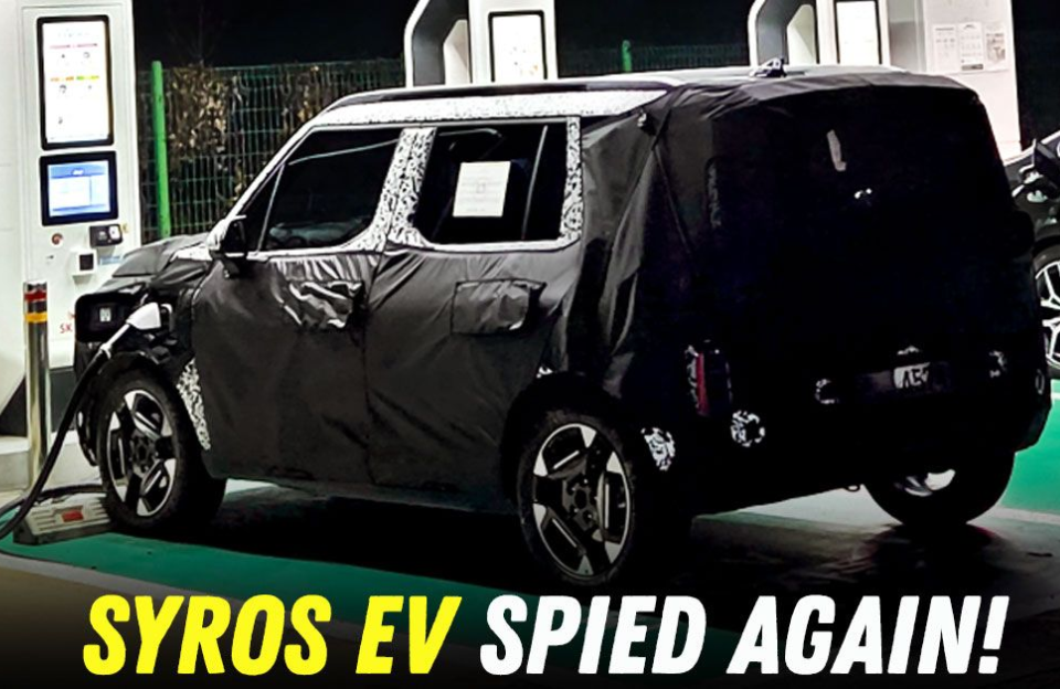 Kia Syros EV Spied Testing in Korea, India Launch Confirmed for 2026