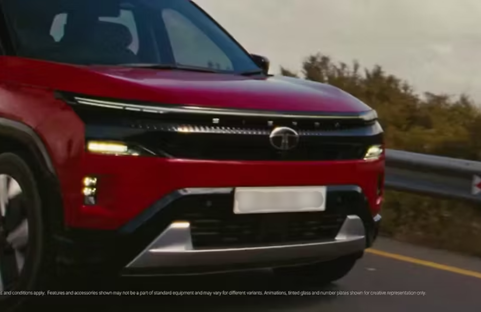 Tata Sierra Red Colour Teased — Three-Screen Dashboard Officially Confirmed
